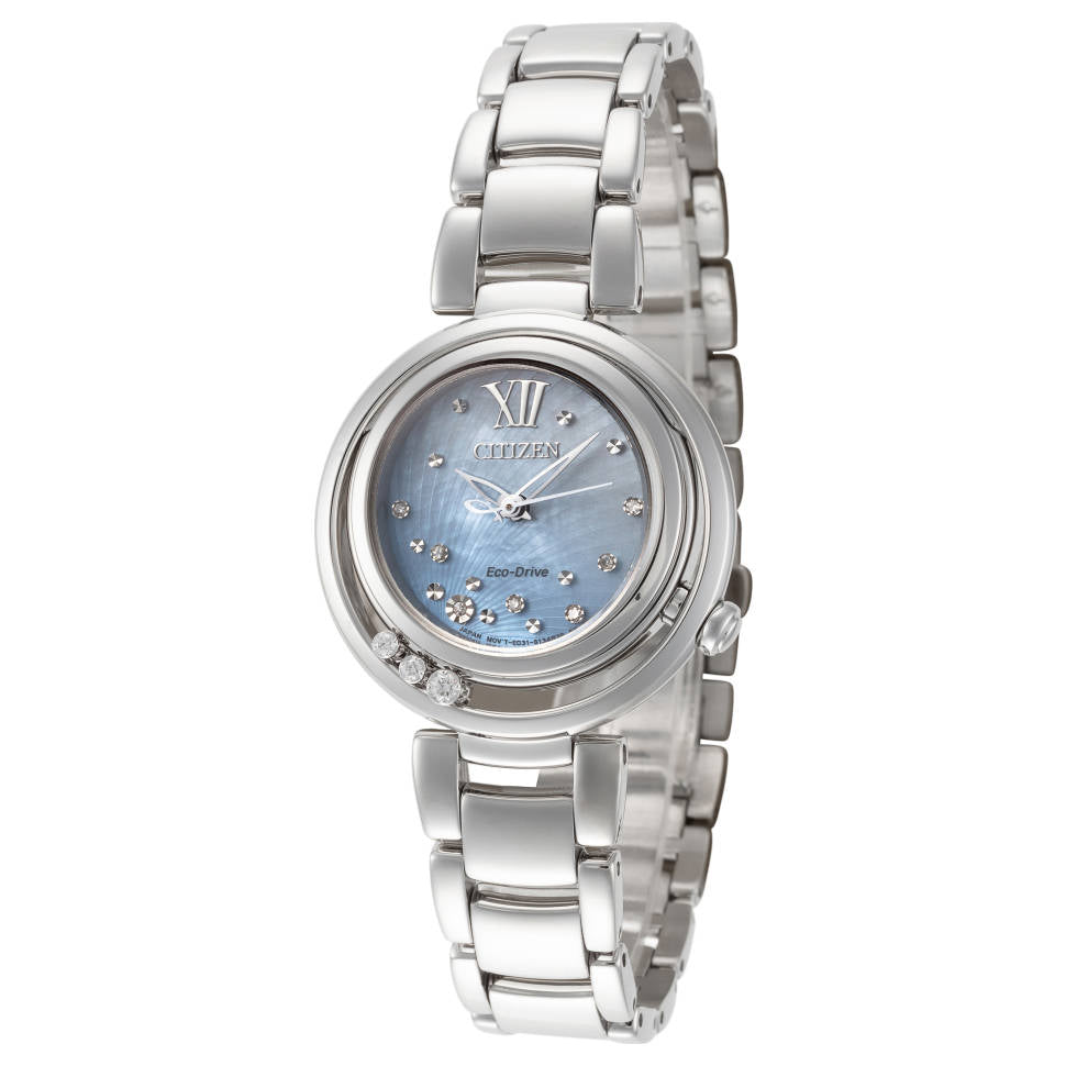 Citizen woman Eco Drive L Sunrise Diamond Accent Watch with Blue Mothe WatchDeals